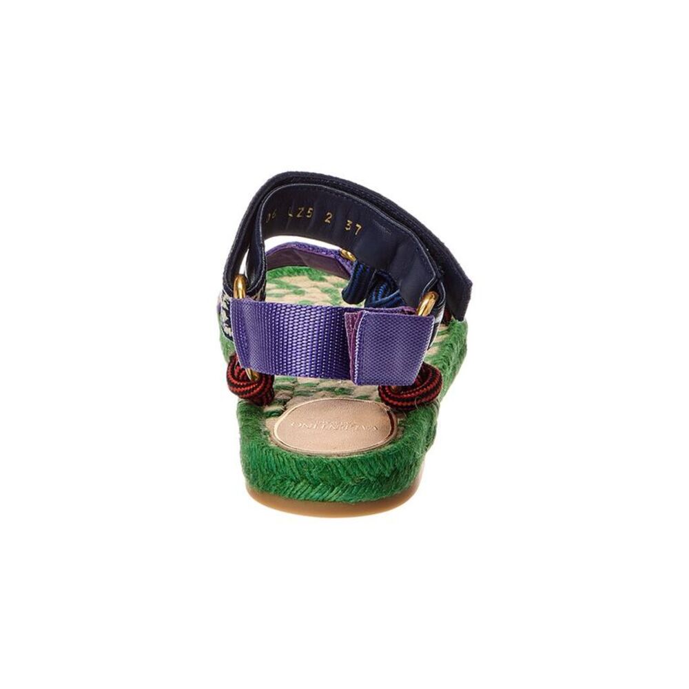 Valentino Lake Powell Leather-Trim Sandal, Black - Picture 3 of 5